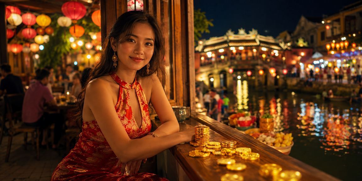 Người dùng Hội An nạp tiền tài khoản High Roller trong lúc thưởng thức cà phê sáng